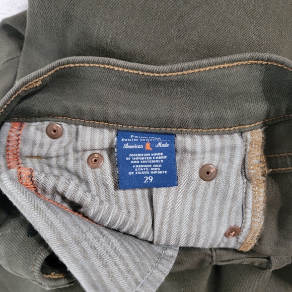 Principle Denim Innovators, Green Coated Skinny Jeans with Tapered Leg - Picture 5 of 6